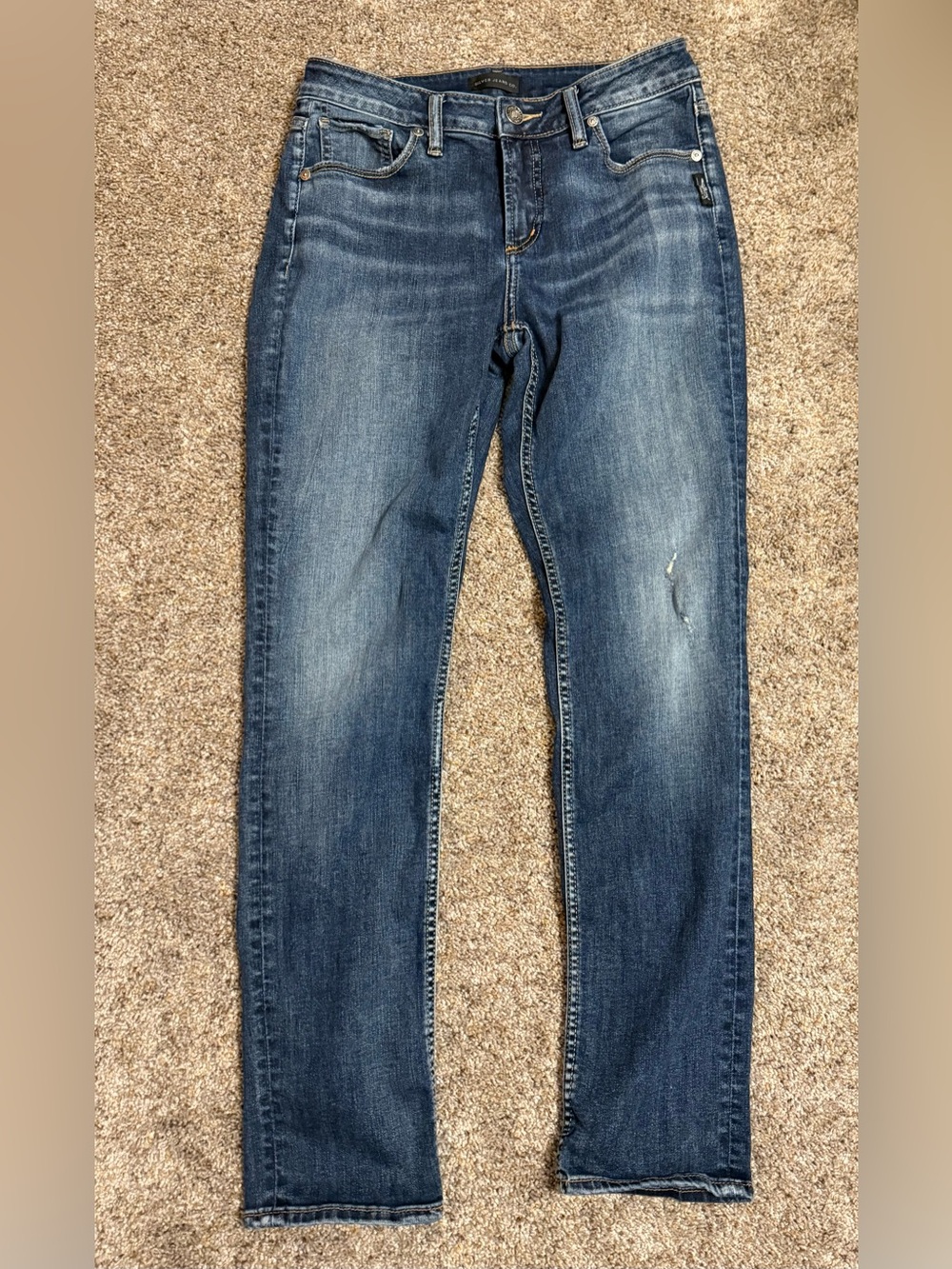 Silver Jeans Medium Blue Skinny Stretch Jeans